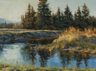 Reflections of a Montana Evening  12 x 16 Oil